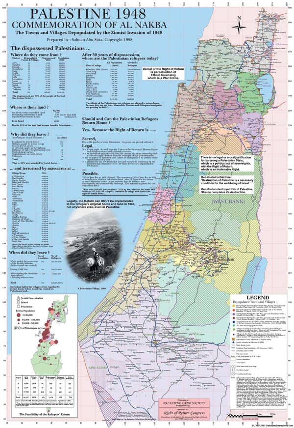 Mapa Palestina